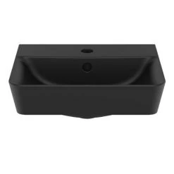 Ideal Standard Connect Air Cube Silk Black 400mm Wall Mounted / Vanity Basin - E0307V3 -Victorian Plumbing Store E0307V3.ai3 460