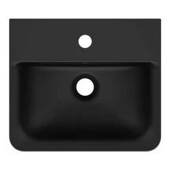 Ideal Standard Connect Air Cube Silk Black 400mm Wall Mounted / Vanity Basin - E0307V3 -Victorian Plumbing Store E0307V3.ai4 460