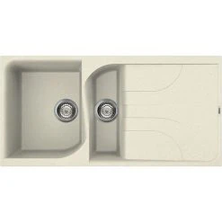 Reginox Ego 475 1.5 Bowl Granite Kitchen Sink - Cream