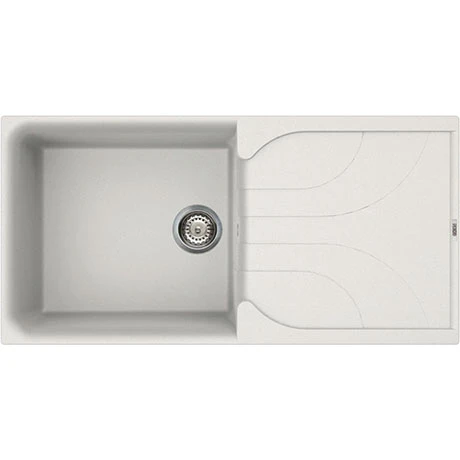 Reginox Ego 480 1.0 Bowl Granite Kitchen Sink - White 1 Reginox Ego 480 1.0 Bowl Granite Kitchen Sink - White
