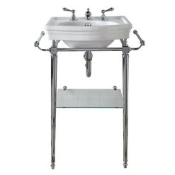 Imperial Etoile 530mm Small Basin + Chrome Basin Stand