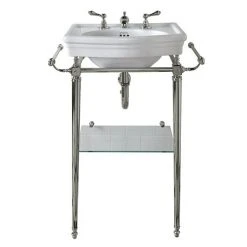 Imperial Etoile 530mm Small Basin + Polished Nickel Basin Stand