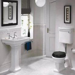 Imperial Etoile 605mm Medium Basin + Full Pedestal 8 Imperial Etoile 605mm Medium Basin + Full Pedestal -Victorian Plumbing Store ET6053TH D1 460