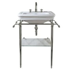 Imperial Etoile 605mm Medium Basin + Polished Nickel Basin Stand