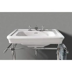 Imperial Etoile 700mm Large Basin + Antique Gold Basin Stand -Victorian Plumbing Store ET605S3TH D3 460 1