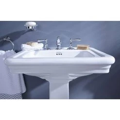 Imperial Etoile 700mm Large Basin + Full Pedestal -Victorian Plumbing Store ET7003TH D2 460 1