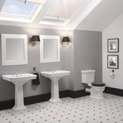 Imperial Etoile 700mm Large Basin + Full Pedestal -Victorian Plumbing Store ET7003TH D3 460