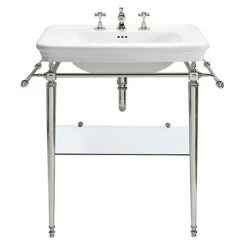 Imperial Etoile 700mm Large Basin + Polished Nickel Basin Stand