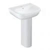 Grohe Euro Ceramic 600mm 1TH Basin + Full Pedestal