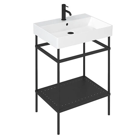 Britton Shoreditch Frame 600mm Basin & Black Wash Stand 1 Britton Shoreditch Frame 600mm Basin & Black Wash Stand