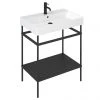 Britton Shoreditch Frame 700mm Basin & Black Wash Stand