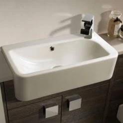 Roper Rhodes Geo 540mm Slimline Semi-Countertop Basin - G2SCBAS 5 Roper Rhodes Geo 540mm Slimline Semi-Countertop Basin - G2SCBAS -Victorian Plumbing Store G2SCBAS D2 460