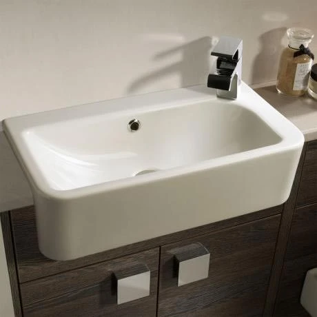 Roper Rhodes Geo 540mm Slimline Semi-Countertop Basin - G2SCBAS 3 Roper Rhodes Geo 540mm Slimline Semi-Countertop Basin - G2SCBAS - Image 3
