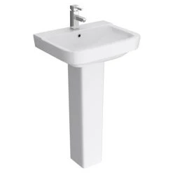 Genova Modern Basin with Pedestal (550mm Wide - 1 Tap Hole)