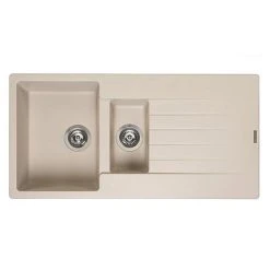 Reginox Harlem 15 1.5 Bowl Granite Kitchen Sink - Caffe Silvery