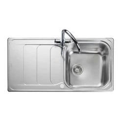 Rangemaster Houston 1.0 Bowl Stainless Steel Kitchen Sink -Victorian Plumbing Store HS9851 D2 460