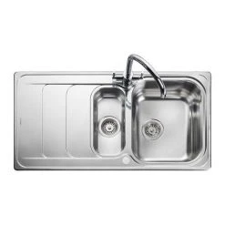 Rangemaster Houston 1.5 Bowl Stainless Steel Kitchen Sink -Victorian Plumbing Store HS9852 D2 460