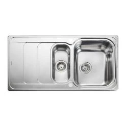 Rangemaster Houston 1.5 Bowl Stainless Steel Kitchen Sink -Victorian Plumbing Store HS9852 D3 460