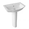 Hudson Reed Maya Basin 1TH + Full Pedestal (3 Size Options)