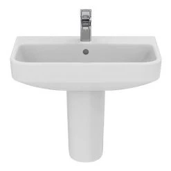 Ideal Standard i.Life S Compact 1TH Washbasin + Semi Pedestal -Victorian Plumbing Store ISIL60SP D3 460