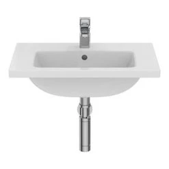 Ideal Standard i.Life S 1TH Wall Hung Basin + Chrome Bottle Trap -Victorian Plumbing Store ISIL60WH D2 460
