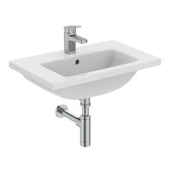 Ideal Standard i.Life S 1TH Wall Hung Basin + Chrome Bottle Trap