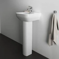 Ideal Standard i.Life A 400mm 1TH Handrinse Basin + Full Pedestal -Victorian Plumbing Store ISILA40FP D4 460