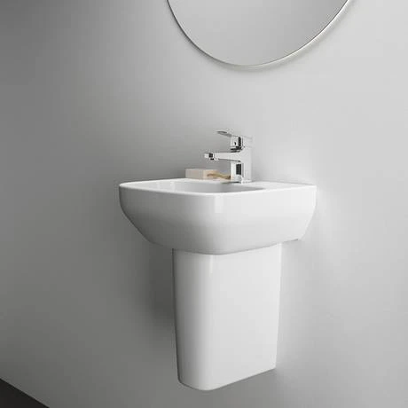 Ideal Standard i.Life A 400mm 1TH Handrinse Basin + Semi Pedestal 5 Ideal Standard i.Life A 400mm 1TH Handrinse Basin + Semi Pedestal - Image 5