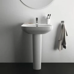 Ideal Standard i.Life A 1TH Washbasin + Full Pedestal 10 Ideal Standard i.Life A 1TH Washbasin + Full Pedestal -Victorian Plumbing Store ISILA55FP D4 460