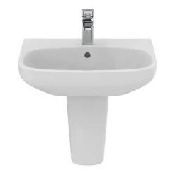 Ideal Standard i.Life A 1TH Washbasin + Semi Pedestal -Victorian Plumbing Store ISILA55SP D3 460