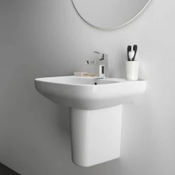 Ideal Standard i.Life A 1TH Washbasin + Semi Pedestal -Victorian Plumbing Store ISILA55SP D5 460