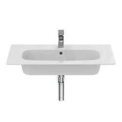 Ideal Standard i.Life A 1TH Wall Hung Basin + Chrome Bottle Trap -Victorian Plumbing Store ISILA84WH D2 460