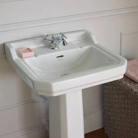 Ideal Standard Waverley 560mm 1 Tap Hole Basin + Pedestal 3 Ideal Standard Waverley 560mm 1 Tap Hole Basin + Pedestal - Image 3