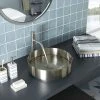 JTP Vos Round Inox Stainless Steel Counter Top Basin + Waste