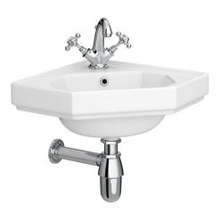 Keswick Traditional Corner Cloakroom Basin 1TH - 420 x 450mm