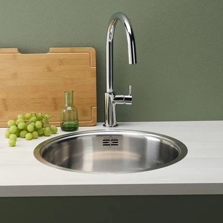Reginox L18390OKG 1.0 Bowl Stainless Steel Inset/Undermount Kitchen Sink 2 Reginox L18390OKG 1.0 Bowl Stainless Steel Inset/Undermount Kitchen Sink - Image 2