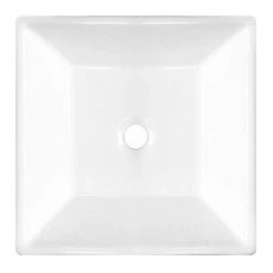 Lazio Square Counter Top Basin - 0TH - 410 x 410mm -Victorian Plumbing Store Lazio Square Counter Top Basin 0 Tap Hole 400 x 400mm d2 460