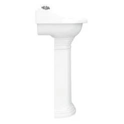 Monaco Traditional Basin + Pedestal (2 Tap Hole - Various Sizes) 8 Monaco Traditional Basin + Pedestal (2 Tap Hole - Various Sizes) -Victorian Plumbing Store MONBASPED D3 460