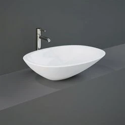 RAK Morning 540 x 380mm 0TH Oval Counter Top Basin - MORCT5400AWHA