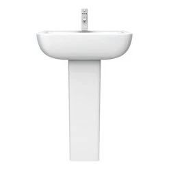 Pro 600 Modern Short Projection Basin & Pedestal (550mm Wide - 1 Tap Hole) -Victorian Plumbing Store MSPB D2 460