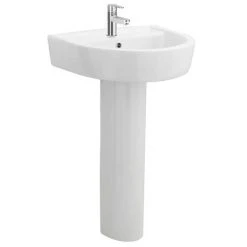 Marino 520mm Round Basin 1TH with Full Pedestal