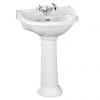 Monaco 600mm 1 Tap Hole Basin + Full Pedestal
