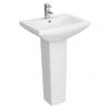 Monza Square 550 1TH Basin + Pedestal