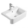 Hudson Reed 570mm 1TH Rectangular Semi-Recessed Basin - NBV171