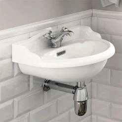Old London - Chancery Wall Hung Cloakroom Basin (500mm Wide - 1 Tap Hole)