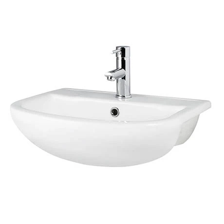 Nuie Harmony 500mm 1TH Semi Recess Basin - NCH305 1 Nuie Harmony 500mm 1TH Semi Recess Basin - NCH305