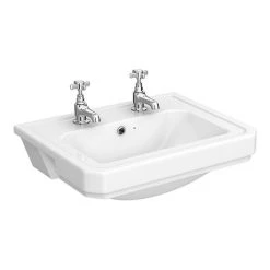 Carlton 560 x 450 2TH Semi Recessed Basin - NCS808