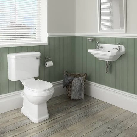Carlton 515mm Traditional Cloakroom Basin (2 Tap Hole - Depth 300mm) 4 Carlton 515mm Traditional Cloakroom Basin (2 Tap Hole - Depth 300mm) - Image 4