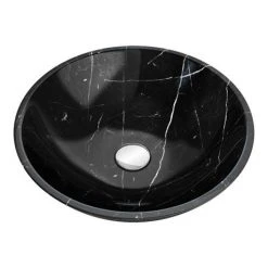 Nero Margiua 430mm Round Marble Basin 0TH - NM001 10 Nero Margiua 430mm Round Marble Basin 0TH - NM001 -Victorian Plumbing Store NM001 nd1 460