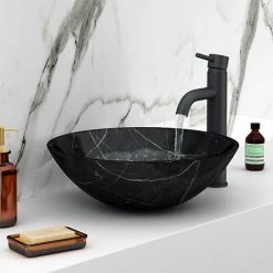 Nero Margiua 430mm Round Marble Basin 0TH - NM001